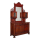 Antique Art Nouveau walnut buffet with decorations, Italy, 19th century.