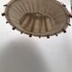 Hanging lamp in linen wood and wool