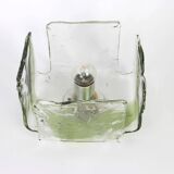 Large glass wall lamp designed by Carlo Nason for Kalmar, 1960s.