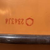 6 Grosfillex chairs from the 70s with orange shell.