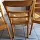 3 Monobloc straw bistro chairs from the 60s/70s
