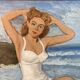 Gouache on Pin-Up panel signed and dated 1952