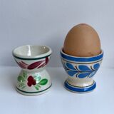 Duo of Henriot Quimper cockroaches hand-painted 60s