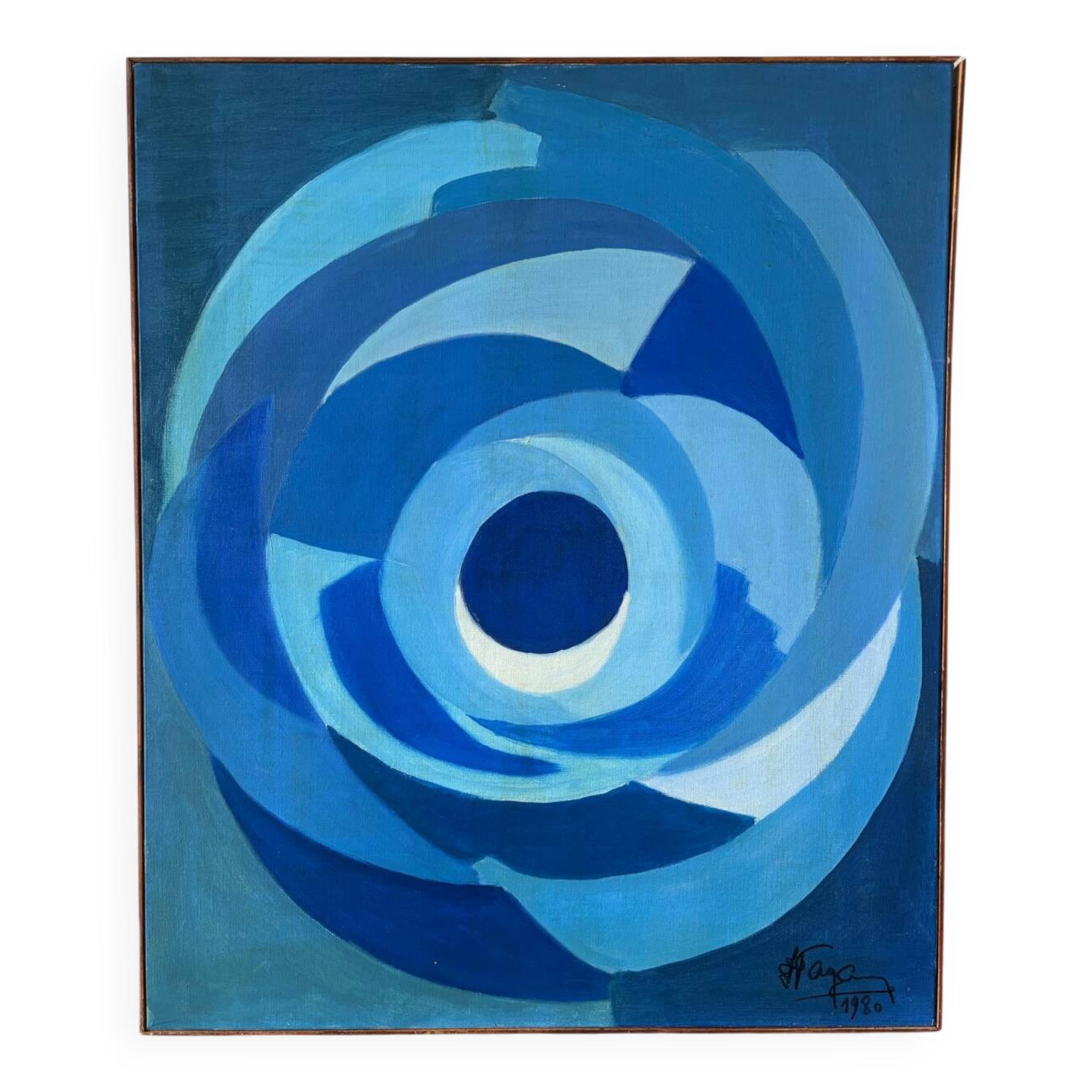 Abstract rose signed