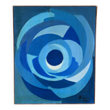 Abstract rose signed