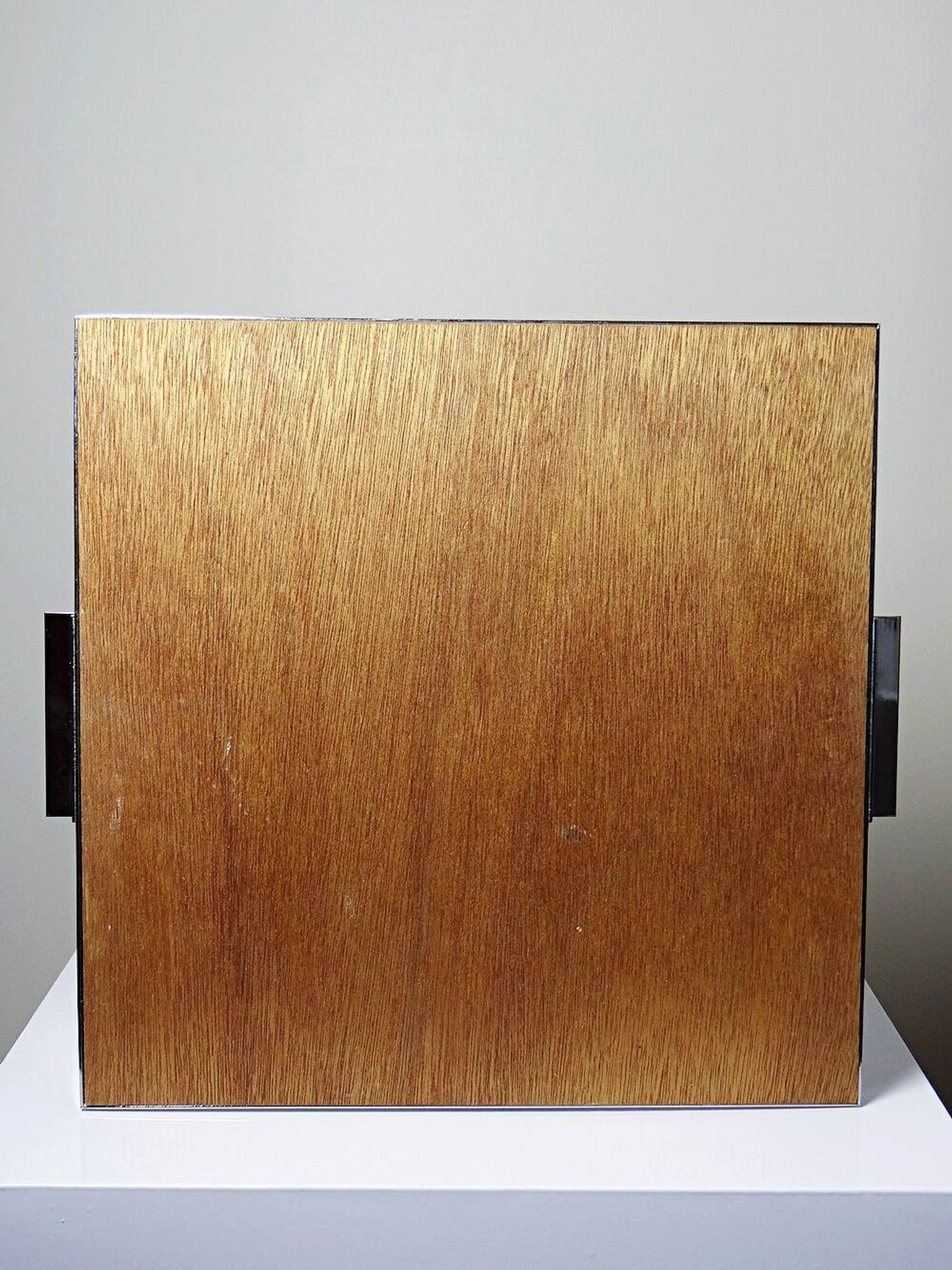 Mid-century chic chrome, cork and glass tray from the 70s