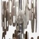 Brutalist stainless steel candlestick, France 1970
