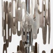 Brutalist stainless steel candlestick, France 1970