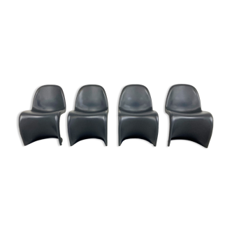 Black Panton dining chairs, set of 4