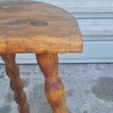 Solid wood tripod stool