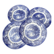 4 English plates