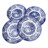 4 English plates