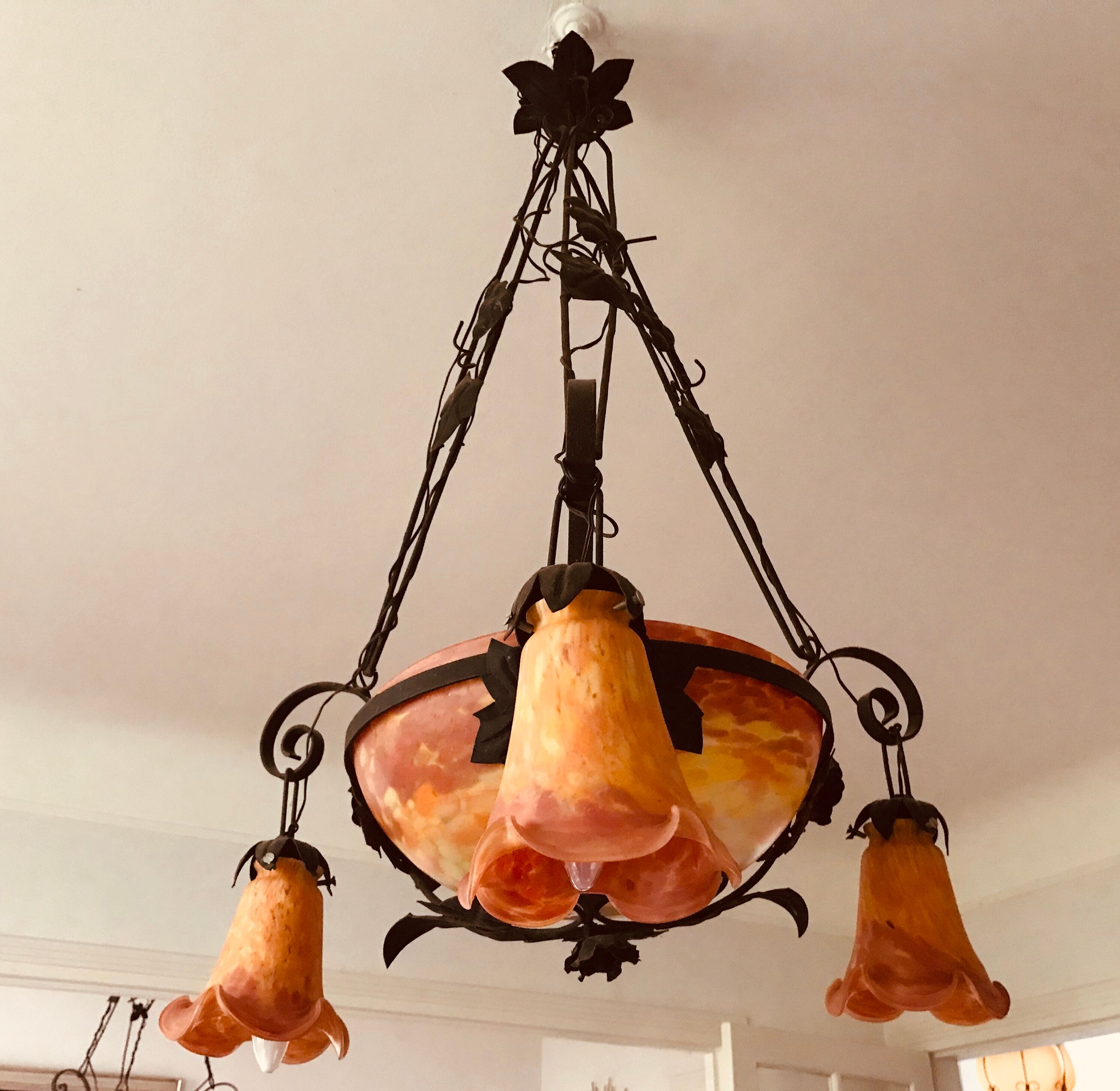 Chandelier glass paste art deco