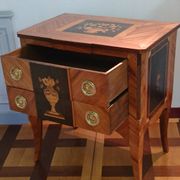 Commode de Maîtrise XVIIIe - Marqueterie de Fleurs - Style Transition
