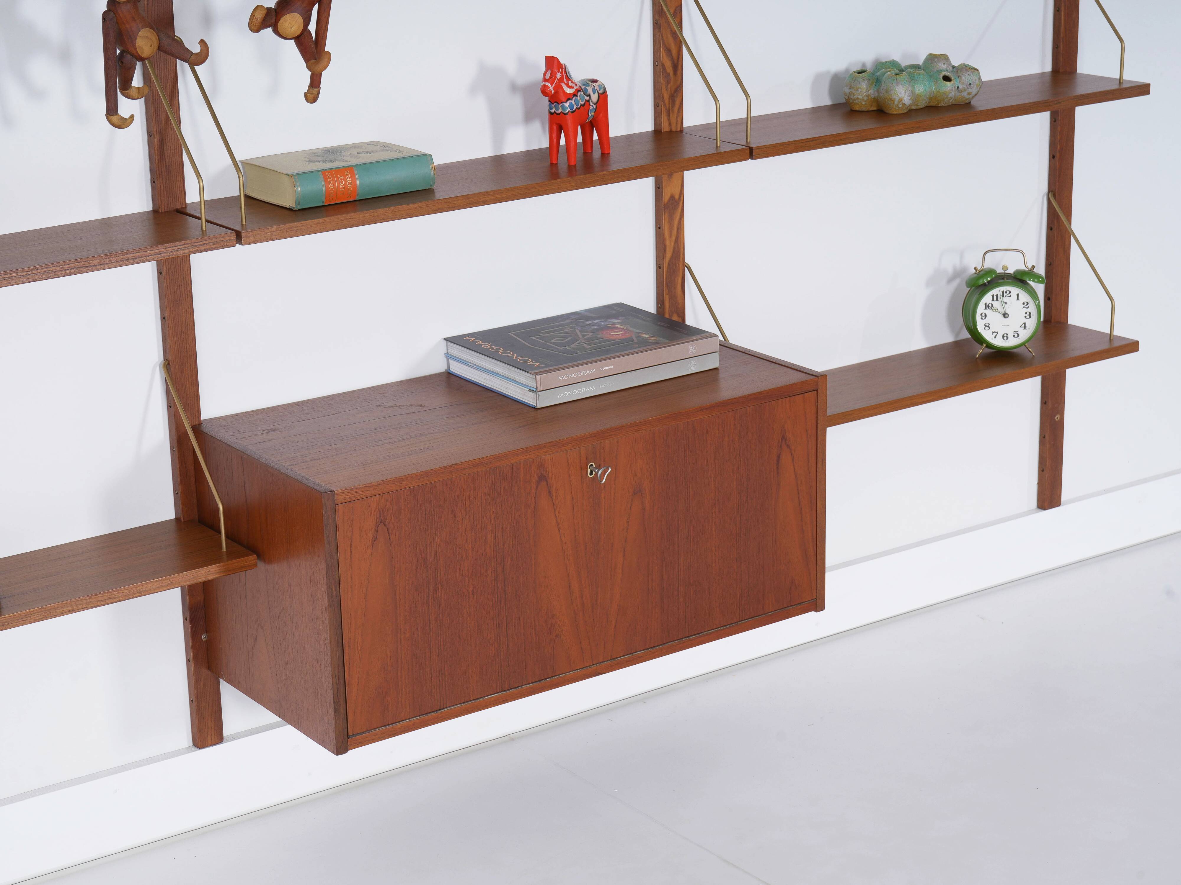 Teak modular shelving unit, Danish design, 1970s, made in Denmark