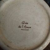 Vintage beige pitcher in wide stoneware