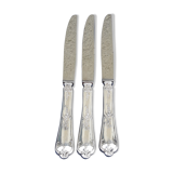 3 silver metal knives Laparra L 26 cm inch9on SL and 18