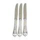 3 silver metal knives Laparra L 26 cm inch9on SL and 18