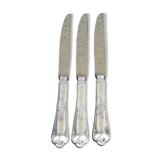 3 silver metal knives Laparra L 26 cm inch9on SL and 18