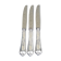 3 silver metal knives Laparra L 26 cm inch9on SL and 18