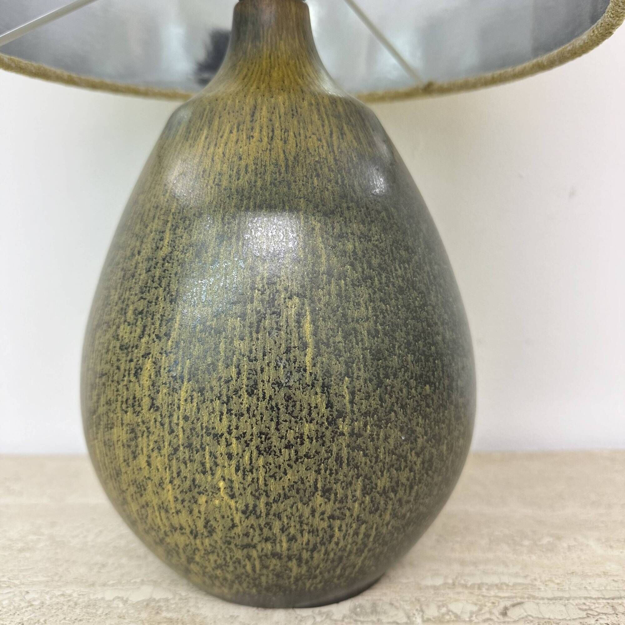 Vintage ceramic table lamp , 1970s German