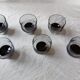 Lot of 6 vintage stainless feet glasses