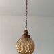 Lantern suspension in glass and brass