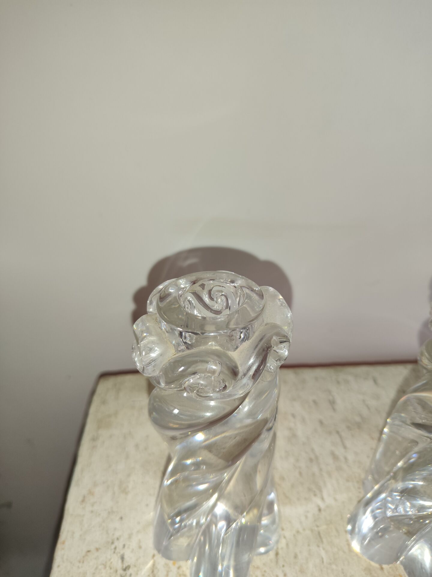 Baccarat crystal candlestick x2