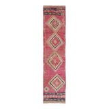 2x10 Pink Red Oriental Vintage Runner Rug