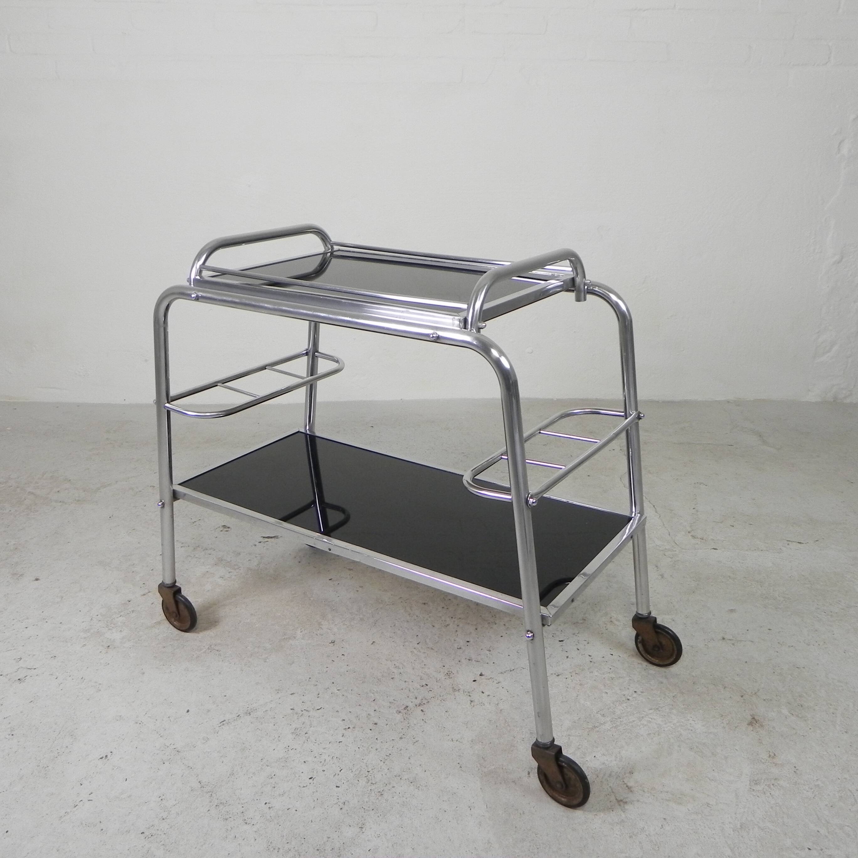 Art Deco trolley, serving trolley, 1930s