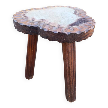 Ancien tabouret de ferme brutaliste, Espagne
