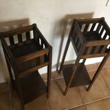 Pair of wooden standing planters