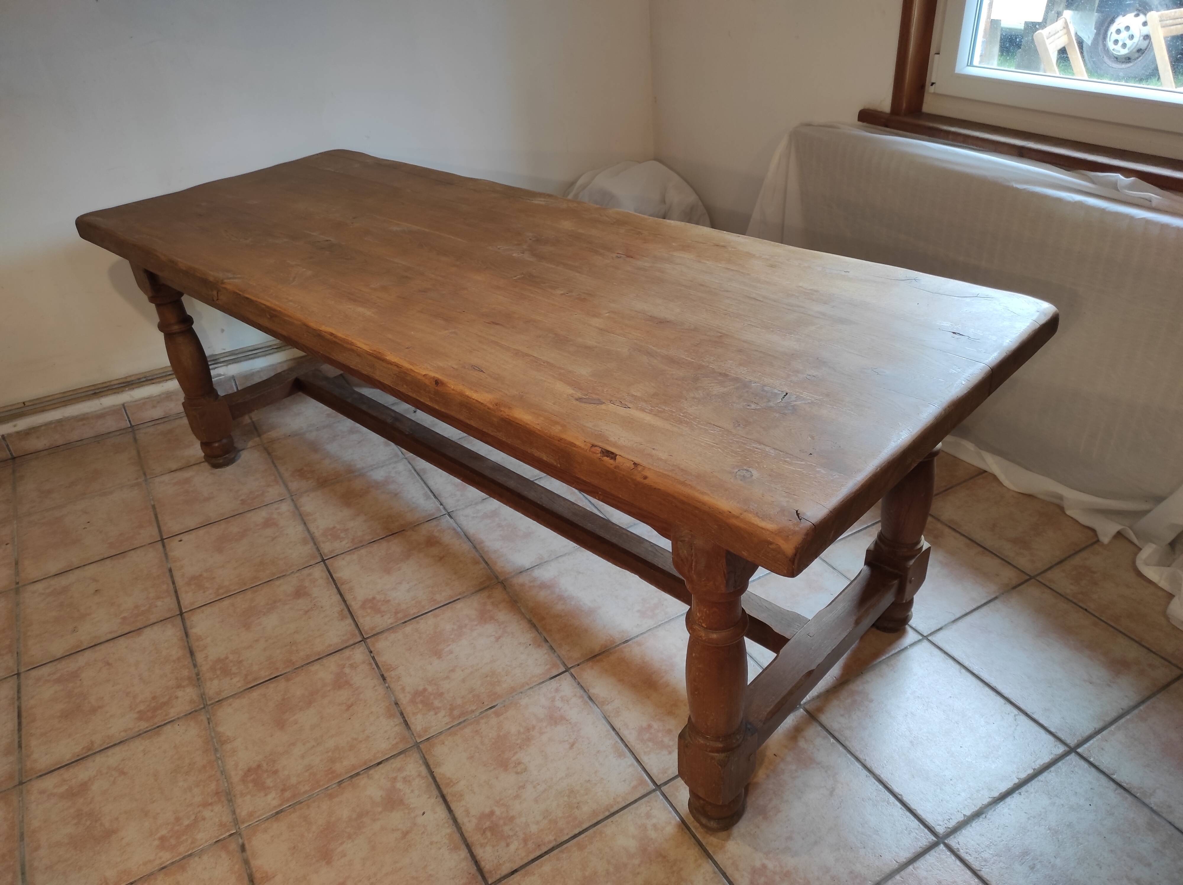 Oak farmhouse table