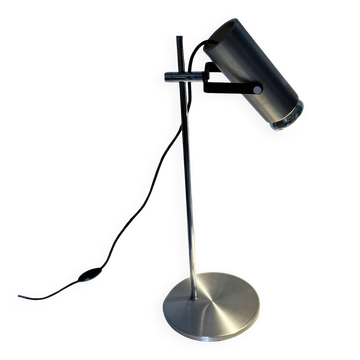 Lampe de bureau en aluminium et chrome vintage des années 1970
