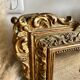 Antique gilded wood fireplace trumeau mirror 125x80