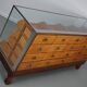 Vintage British maple & oak haberdashery cabinet or shop counter, 1930s