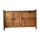 Vintage design oak buffet by Guillerme and Chambron