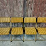 Set of 4 vintage Lafuma folding chairs