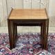 Set of 3 teak nesting tables from the GPlan brand from the 1970s