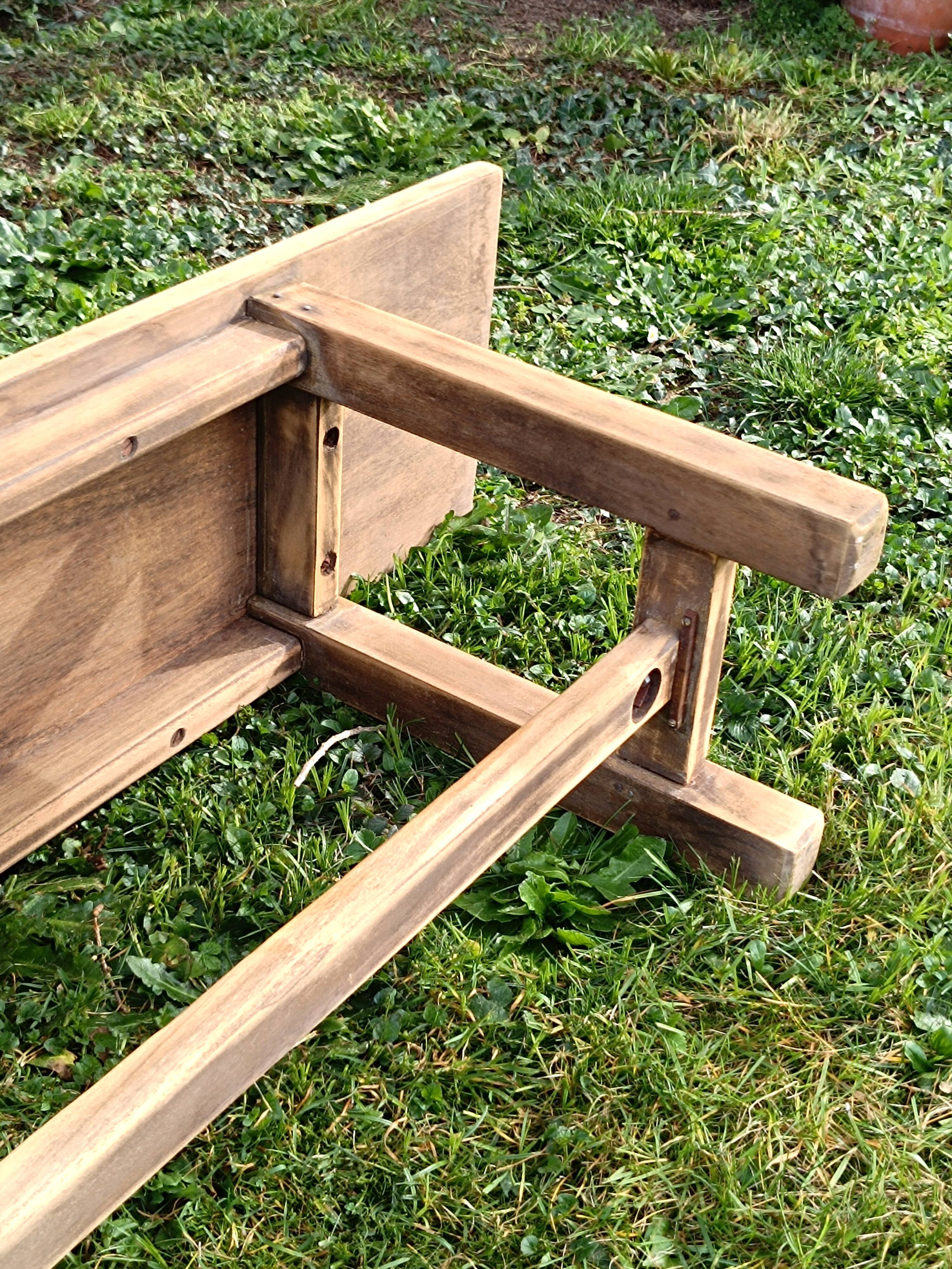 Antique bench in solid beech