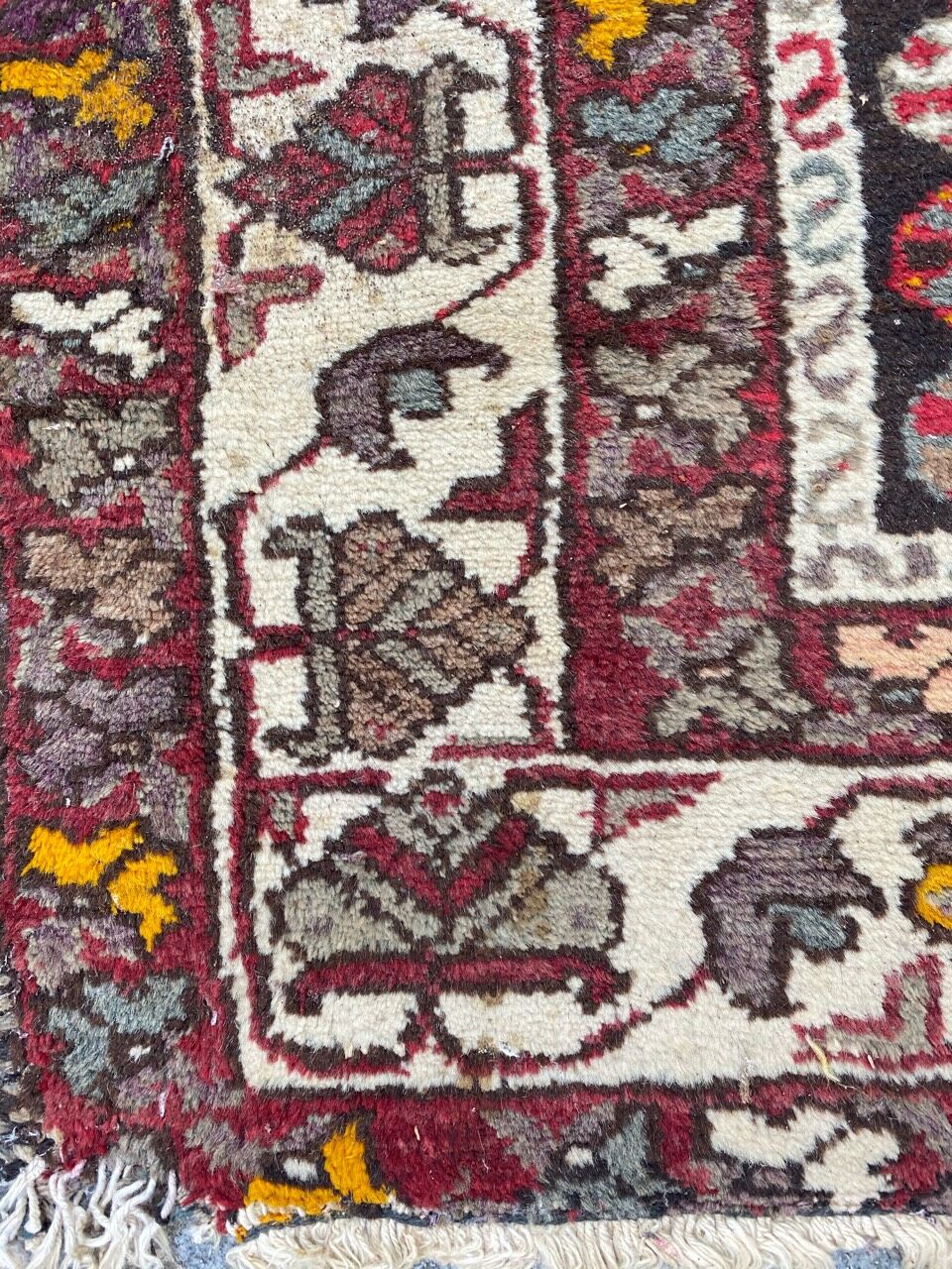 Ancient Persian Mazlaghan carpet 135x208 cm