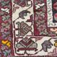 Ancient Persian Mazlaghan carpet 135x208 cm