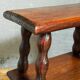 Pair of vintage solid turned wood footstools