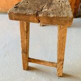Primitive raw wood console