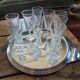 70's Glass Champagne Flutes