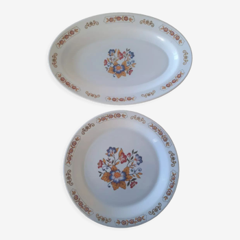 Lot de 2 plats vintage