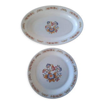 Lot de 2 plats vintage