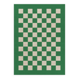 Tapis en jute — à carreaux, vert