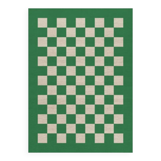 Tapis en jute — à carreaux, vert