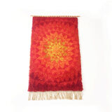 Vintage 70 s modernist handwoven Danish Wall Rug from CUM RYA, 1973